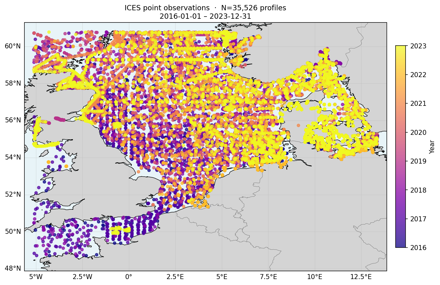 ICES Station Map