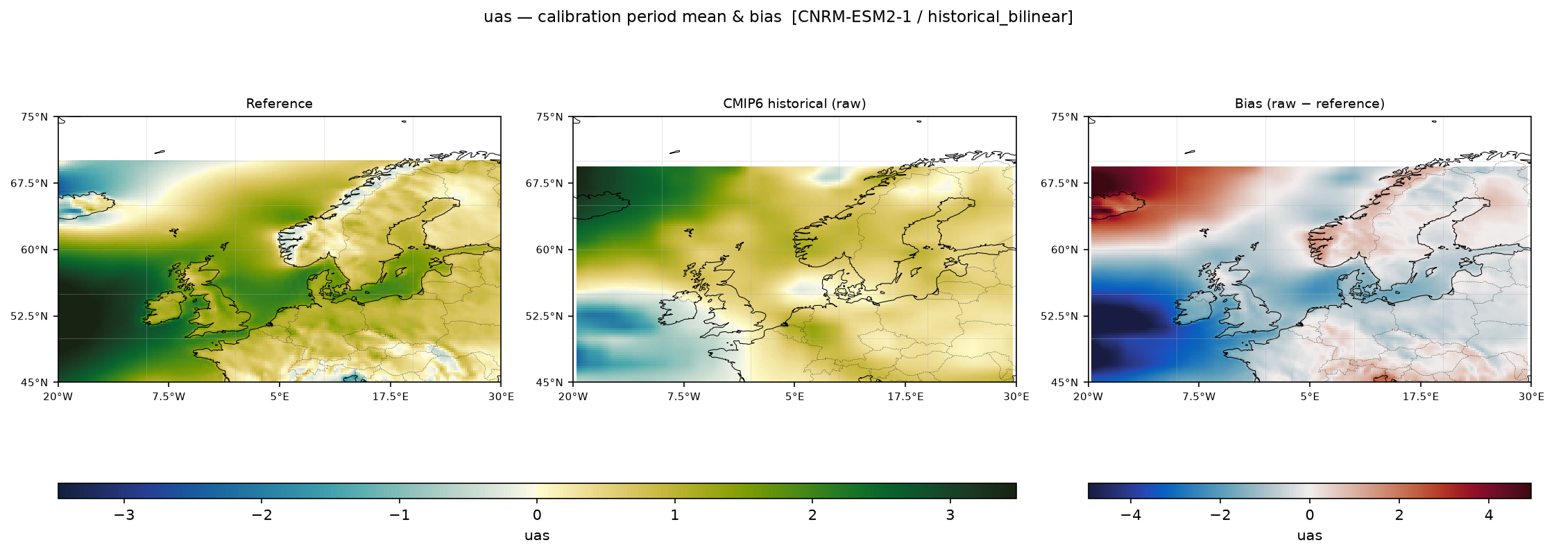 Calibration maps (historical period), historical