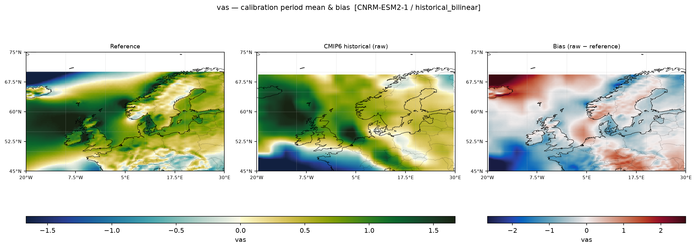 Calibration maps (historical period), historical