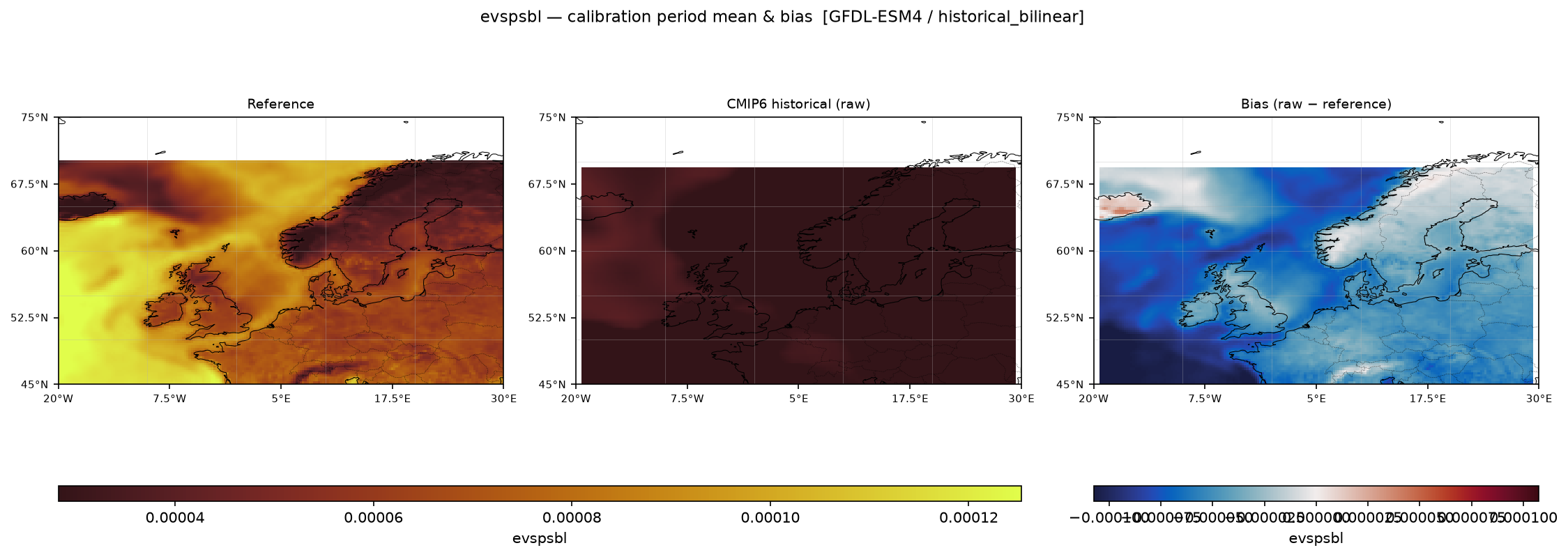 Calibration maps (historical period), historical