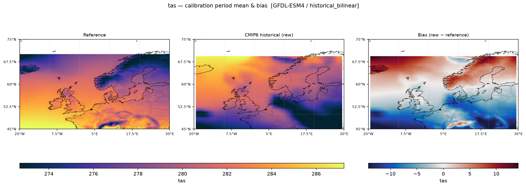 Calibration maps (historical period), historical