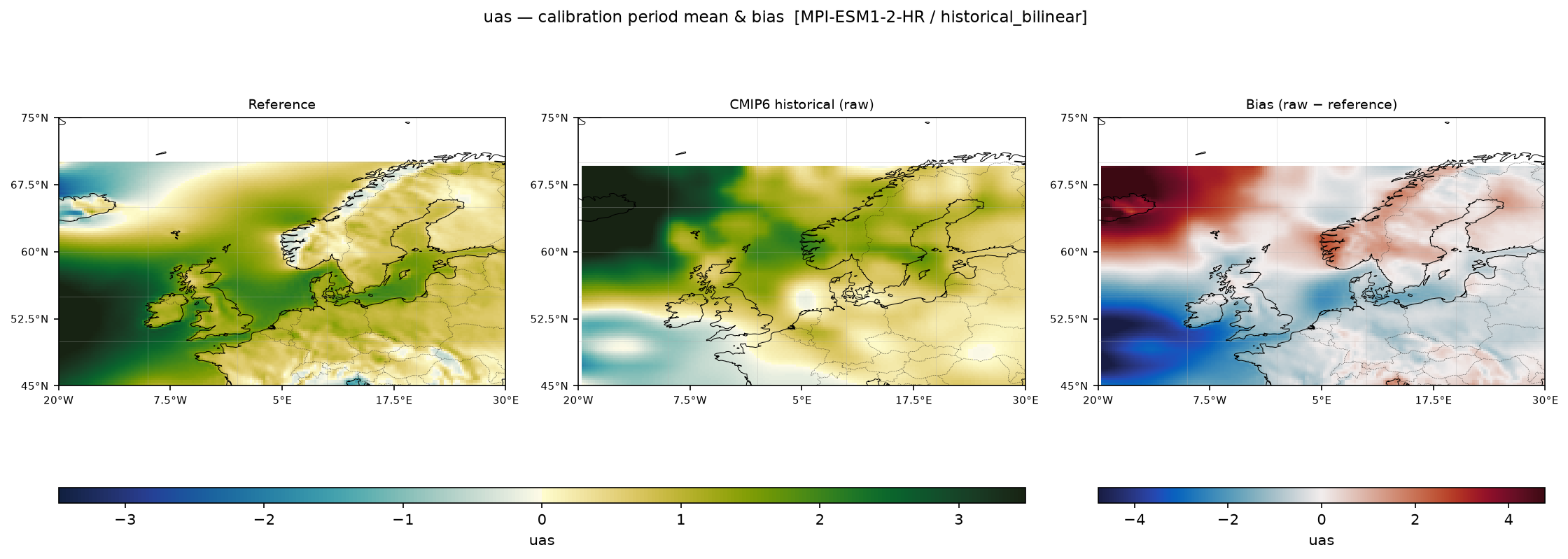 Calibration maps (historical period), historical